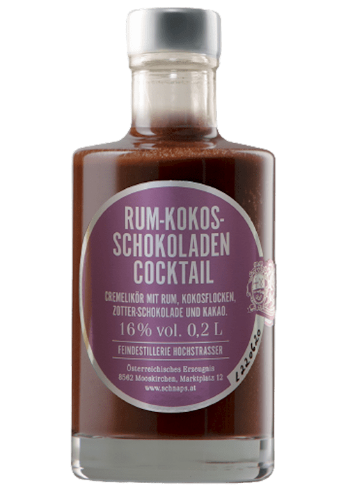 Rum-Kokos-Schokoladen Cocktail